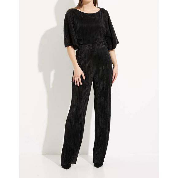 NEW JOSEPH RIBKOFF wide leg knit pants in black - Picture 4 of 6